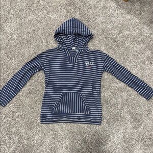 Roxy Kids Navy and White Striped Long Sleeve Hoodie Size XXL 16